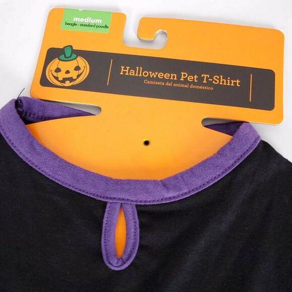 Halloween Dog Costume Shirt Medium Black "Man’s Best Friend" Pet Tee - Picture 3 of 5